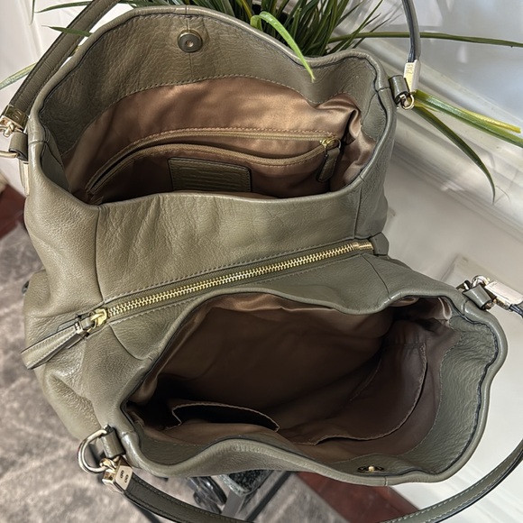Coach Sage Green Hobo Bag with Gold Accents - Picture 7 of 9